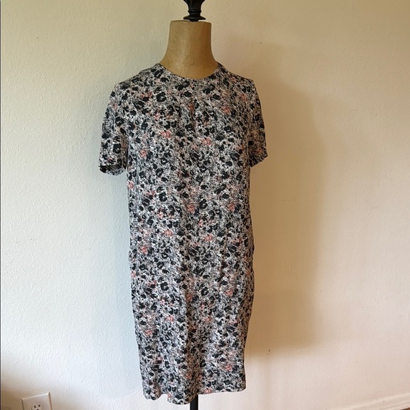 Cacharel sz 6 Floral Print midi length Women's Dress, back zip great condition - Picture 2 of 10